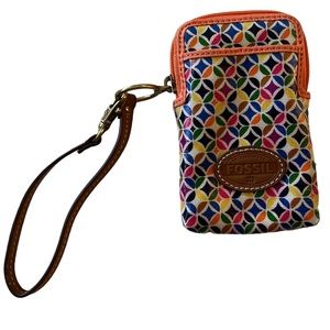 Fossil PVC Coated Canvas Perfect Carry All Wristlet